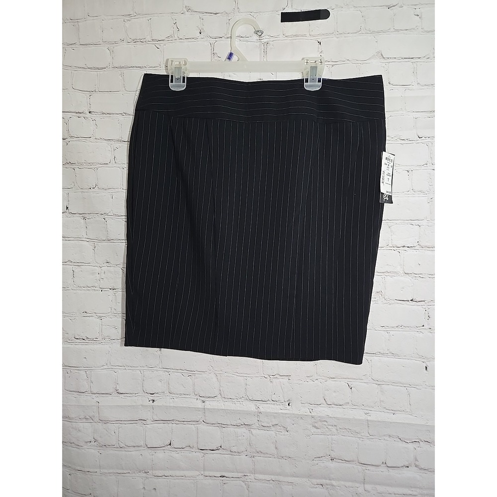 Vtg Y2K Stoosh Pencil Skirt Sz XL Pinstripe Office Siren classic Preppy NWT